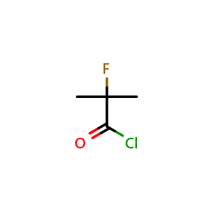 Chemical structure of 2-fluoro-2-methylpropanoyl chloride , CAS 140616-89-3, AChemBlock AD250749