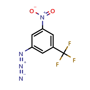 Chemical structure of 1-azido-3-nitro-5-(trifluoromethyl)benzene , CAS 2955713-91-2, AChemBlock AD250756
