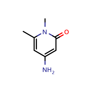 Chemical structure of 4-amino-1,6-dimethyl-1,2-dihydropyridin-2-one , CAS 5658-83-3, AChemBlock AD250763