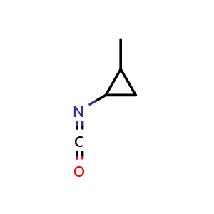 Chemical structure of 1-isocyanato-2-methylcyclopropane , CAS 1016807-38-7, AChemBlock AD250775