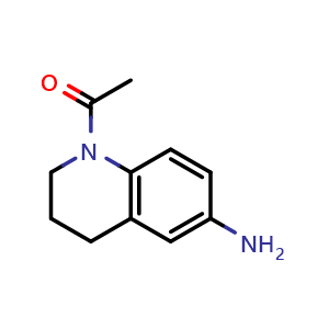 Chemical structure of 1-(6-amino-1,2,3,4-tetrahydroquinolin-1-yl)ethan-1-one , CAS 27392-71-8, AChemBlock AD250777