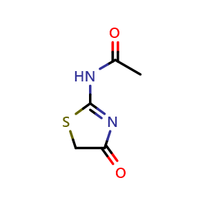 Chemical structure of N-(4-oxo-4,5-dihydro-1,3-thiazol-2-yl)acetamide , CAS 37641-15-9, AChemBlock AD250794