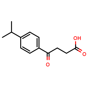 Chemical structure of 4-oxo-4-[4-(propan-2-yl)phenyl]butanoic acid , CAS 6947-81-5, AChemBlock AD250801