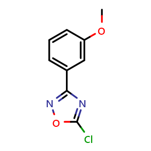 Chemical structure of 5-chloro-3-(3-methoxyphenyl)-1,2,4-oxadiazole , CAS 1179242-59-1, AChemBlock AD250812