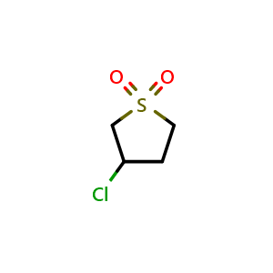 Chemical structure of 3-Chloro-tetrahydro-thiophene 1,1-dioxide , CAS 3844-04-0, AChemBlock AD250827