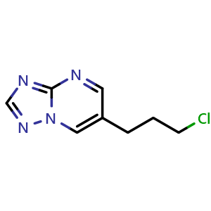 Chemical structure of 6-(3-chloropropyl)-[1,2,4]triazolo[1,5-a]pyrimidine , CAS 1935123-63-9, AChemBlock AD250852