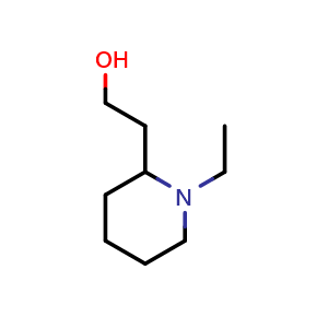 Chemical structure of 2-(1-ethylpiperidin-2-yl)ethan-1-ol , CAS 876488-02-7, AChemBlock AD250875