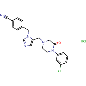 Chemical structure of L-778123 hydrochloride , CAS 253863-00-2, AChemBlock AD250877