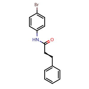 Chemical structure of N-(4-bromophenyl)cinnamamide , CAS 134430-89-0, AChemBlock AD250885