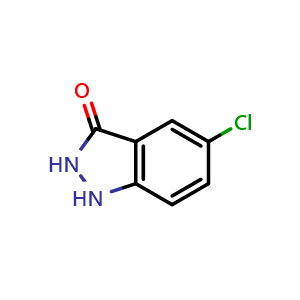 Chemical structure of 5-chloro-2,3-dihydro-1H-indazol-3-one , CAS 7364-28-5, AChemBlock AD250887