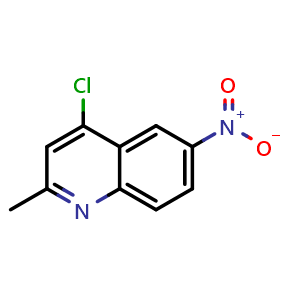 Chemical structure of 4-chloro-2-methyl-6-nitroquinoline , CAS 1207-81-4, AChemBlock AD250888