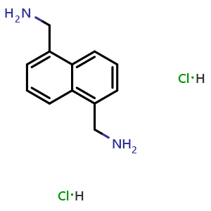 Chemical structure of 1-[5-(aminomethyl)naphthalen-1-yl]methanamine dihydrochloride , CAS 108629-56-7, AChemBlock AD250889