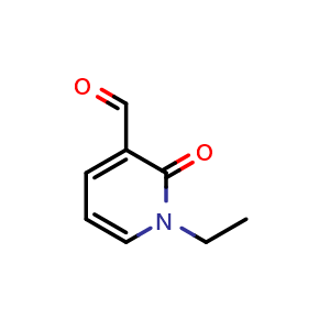 Chemical structure of 1-ethyl-2-oxo-1,2-dihydropyridine-3-carbaldehyde , CAS 917391-96-9, AChemBlock AD250931