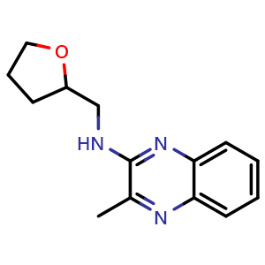 Chemical structure of 3-methyl-N-[(oxolan-2-yl)methyl]quinoxalin-2-amine , CAS 451523-77-6, AChemBlock AD250935