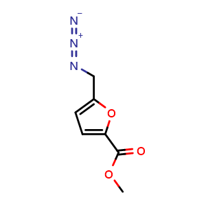 Chemical structure of methyl 5-(azidomethyl)furan-2-carboxylate , CAS 83608-90-6, AChemBlock AD250960