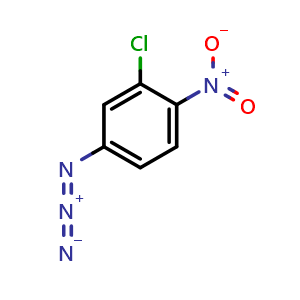 Chemical structure of 4-azido-2-chloro-1-nitrobenzene , CAS 13243-31-7, AChemBlock AD250974
