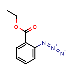 Chemical structure of ethyl 2-azidobenzoate , CAS 90408-05-2, AChemBlock AD250984