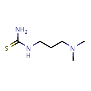 Chemical structure of [3-(dimethylamino)propyl]thiourea , CAS 196809-80-0, AChemBlock AD250997