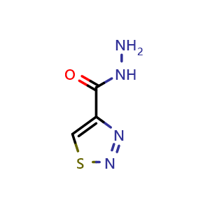 Chemical structure of 1,2,3-thiadiazole-4-carbohydrazide , CAS 4100-18-9, AChemBlock AD251059