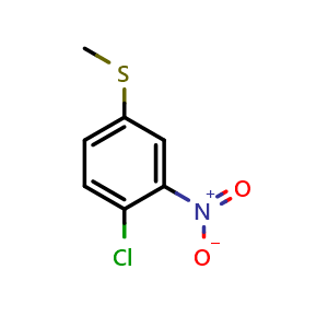 Chemical structure of (4-Chloro-3-nitrophenyl)(methyl)sulfane , CAS 1199-36-6, AChemBlock AD251070