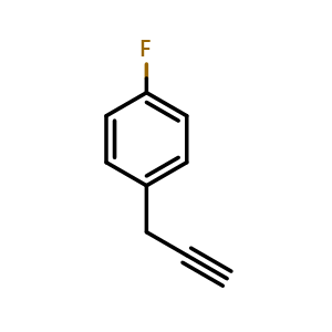 Chemical structure of 1-Fluoro-4-(2-propyn-1-yl)benzene , CAS 70090-68-5, AChemBlock AD251074