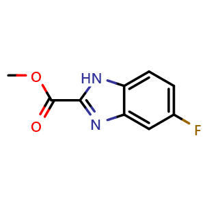 Chemical structure of Methyl 5-fluorobenzimidazole-2-carboxylate , CAS 885280-04-6, AChemBlock AD251075