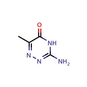 Chemical structure of 3-Amino-6-methyl-1,2,4-triazin-5(4H)-one , CAS 1004-04-2, AChemBlock AD251079