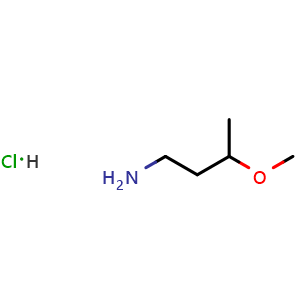 Chemical structure of 3-Methoxy-1-butanamine hydrochloride , CAS 1417569-76-6, AChemBlock AD251084
