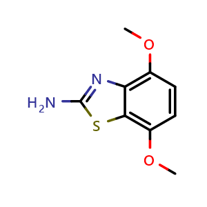 Chemical structure of 4,7-Dimethoxy-benzothiazol-2-ylamine , CAS 67617-99-6, AChemBlock AD251092