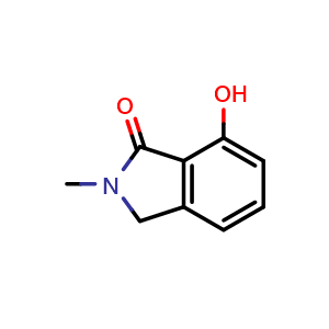 Chemical structure of 7-Hydroxy-2-methylisoindolin-1-one , CAS 1033809-93-6, AChemBlock AD251105