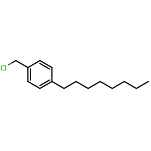 Chemical structure of 4-Octylbenzyl chloride , CAS 40016-26-0, AChemBlock AD251122