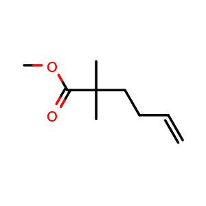 Chemical structure of Methyl 2,2-Dimethyl-5-hexenoate , CAS 252206-21-6, AChemBlock AD251124