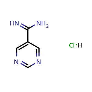 Chemical structure of Pyrimidine-5-carboxamidine hydrochloride , CAS 1195613-50-3, AChemBlock AD251143