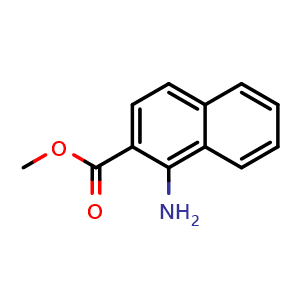 Chemical structure of Methyl 1-amino-2-naphthoate , CAS 35092-83-2, AChemBlock AD251165