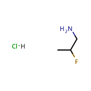 Chemical structure of 2-Fluoro-1-propanamine hydrochloride , CAS 2098116-13-1, AChemBlock AD251181