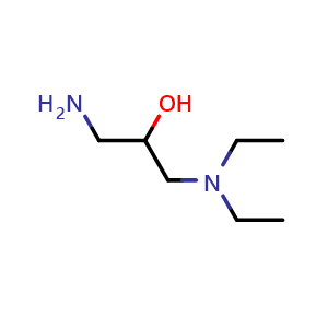 Chemical structure of 1-Amino-3-diethylamino-propan-2-ol , CAS 6322-01-6, AChemBlock AD251206