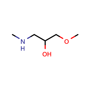 Chemical structure of (2-Hydroxy-3-methoxypropyl)(methyl)amine , CAS 60755-68-2, AChemBlock AD251208