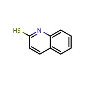 Chemical structure of Quinoline-2-thiol , CAS 2637-37-8, AChemBlock AD251225