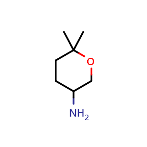 Chemical structure of 6,6-Dimethyltetrahydro-2H-pyran-3-amine , CAS 1785762-88-0, AChemBlock AD251238