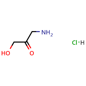 Chemical structure of 1-amino-3-hydroxy-propan-2-one hydrochloride , CAS 173411-49-9, AChemBlock AD251264