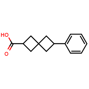 Chemical structure of 6-Phenylspiro[3.3]heptane-2-carboxylic Acid , AChemBlock AD251285