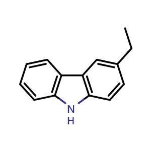 Chemical structure of 3-Ethyl-9H-carbazole , CAS 5599-49-5, AChemBlock AD251288