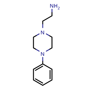 Chemical structure of 2-(4-phenylpiperazin-1-yl)ethanamine , CAS 21091-61-2, AChemBlock AD251306