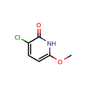 Chemical structure of 3-Chloro-6-methoxypyridin-2(1H)-one , CAS 1261598-78-0, AChemBlock AD251310