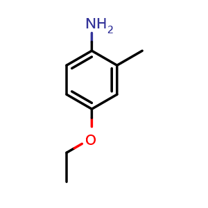 Chemical structure of 4-Ethoxy-2-methylaniline , CAS 114766-05-1, AChemBlock AD251349
