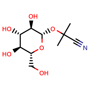 Chemical structure of Linamarin , CAS 554-35-8, AChemBlock AD251351