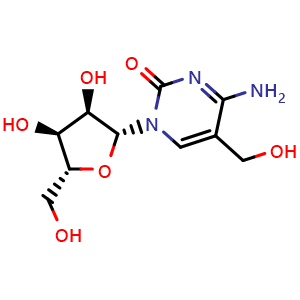 Chemical structure of 5-(Hydroxymethyl)cytidine , CAS 19235-17-7, AChemBlock AD251354