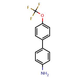 Chemical structure of 4′-(Trifluoromethoxy)[1,1′-biphenyl]-4-amine , CAS 728919-14-0, AChemBlock AD251380