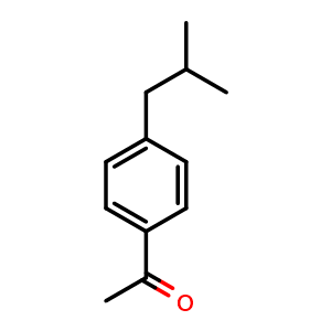 Chemical structure of 4'-(2-Methylpropyl)acetophenone , CAS 38861-78-8, AChemBlock AD251385