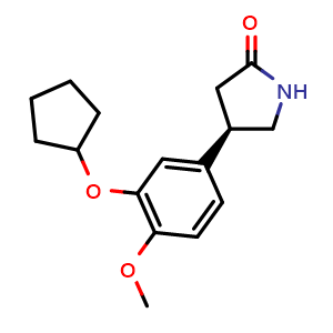 Chemical structure of (R)-(-)-Rolipram , CAS 85416-75-7, AChemBlock AD251399